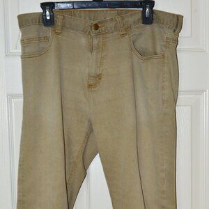 Dearborn Denim 35 x 29 men's denim tan jeans Made in the USA